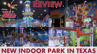 Tom Foolerys Adventure Park Review  New Indoor Amusement Park at Kalahari in Round Rock Texas [upl. by Niwled797]