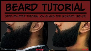 How To Do a BEARD LINEUP  Barber Tutorial for Beginners [upl. by Kcered980]