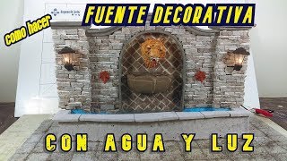 Como hacer una FUENTE decorativa con AGUA y LUZ2020 [upl. by Sarchet]