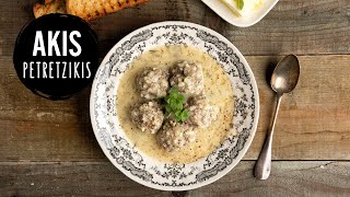 Greek Meatball Soup – Yuvarlakia  Akis Petretzikis [upl. by Christin]