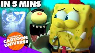 SpongeBob Helps Plankton Cook 🍳  Kitchen Sponge in 5 Minutes  Nicktoons [upl. by Ahsimak]