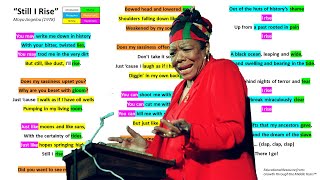 Maya Angelou ‘Still I Rise’ Poem Techniques Annotated [upl. by Ayaj]