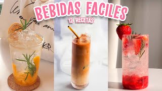 BEBIDAS DELICIOSAS Y FACILES EN CASA 12 RECETAS  Tutoriales Belen [upl. by Batory]