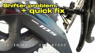 Shimano 105 R7000  shifter problem and quick fix [upl. by Wilkins]