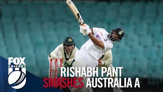 Rishabh Pant SMASHES 73ball century against Australia A at the SCG 202021 I Fox Cricket [upl. by Ahseela]