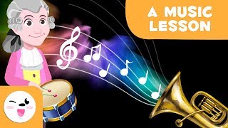 A music lesson  Instruments and musical figures for kids [upl. by Melisandra]