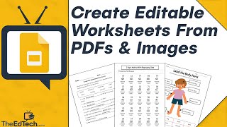 How To Make Editable PDF Worksheets For Google Classroom Tutorial Perfect For Remote Teaching [upl. by Peterman39]