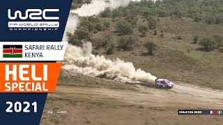 Top speed in stunning scenery  HELI special  WRC Safari Rally Kenya 2021 [upl. by Akimehs]