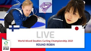 Finland v Japan  Round robin  World Mixed Doubles Curling Championship 2021 [upl. by Hauser482]