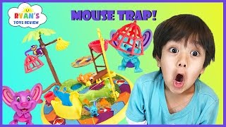 Family fun game for kids Mouse Trap Egg surprise Toys Challenge Ryan ToysReview [upl. by Kendall]