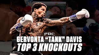 Gervonta quotTankquot Davis TOP 3 KNOCKOUTS [upl. by Shuping443]