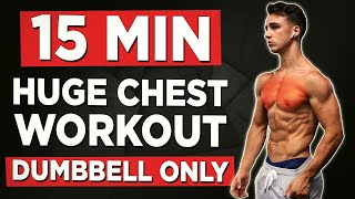 15 MINUTE CHEST amp SHOULDER WORKOUT DUMBBELLS ONLY [upl. by Karlan238]