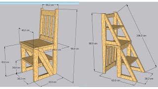 Como hacer una SILLA ESCALERA de madera [upl. by Nay57]