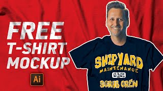 Easy Tshirt Mockup in Adobe Illustrator with FREE DOWNLOAD [upl. by Sharma]