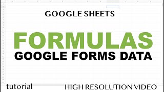 Google Forms  Formulas in Sheets That Autofill with Submit [upl. by Nelleoj]