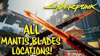 How to ALL 4 Elemental Mantis Blade Upgrades Full Mantis Blades Guide Cyberpunk 2077 [upl. by Haggerty]