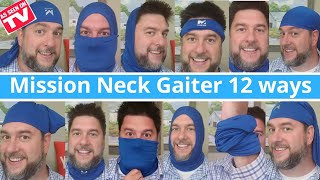 😷 Mission Neck Gaiter 12 ways to wear Cooling face mask review 😷 185 [upl. by Alurd534]