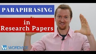 How to Paraphrase in Research Papers APA AMA [upl. by Enowtna194]