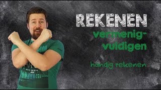 Rekenen  Handig rekenen vermenigvuldigen [upl. by Annice169]