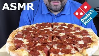 ASMR DOMINOS PIZZA CHEESY PEPPERONI Eating Sounds Mukbang NO TALKING [upl. by Ianej554]