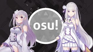 Emilia by Haruka osu skin showcase [upl. by Nyrhtakyram]