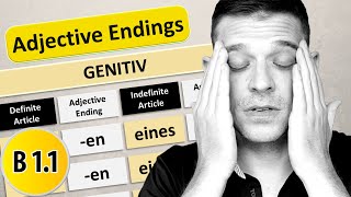 Die Adjektivdeklination im Genitiv  German adjective endings in Genitive [upl. by Ihskaneem]