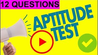 12 x IQ amp Aptitude Test Questions PASS YOUR TEST [upl. by Won]