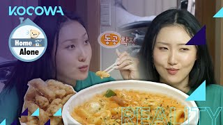 Hwasas Tteokbokki Mukbang Home Alone Ep 393 [upl. by Wobniar921]