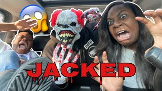 CAR JACKED by an INSANE CLOWN HILARIOUS [upl. by Cressi75]