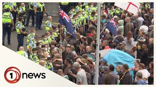 Antivaccine mandate protest continues outside Parliament [upl. by Pasadis]