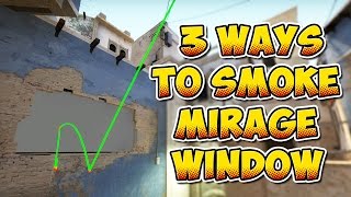 CSGO  3 Ways To Smoke Mirage Mid Window 2 from TSpawn [upl. by Carri]