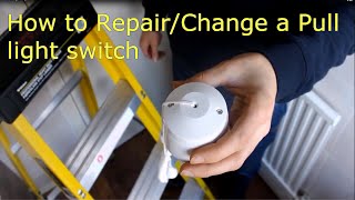 How to Repairchange a PullCord Light Switch Video explanation [upl. by Oakie]