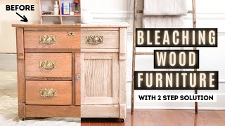 DIY Wood Bleaching  Furniture Makeover  Ashleigh Lauren [upl. by Allie]