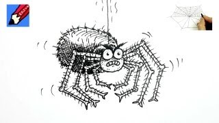 How to draw a funny Spider Real Easy [upl. by Lifton239]