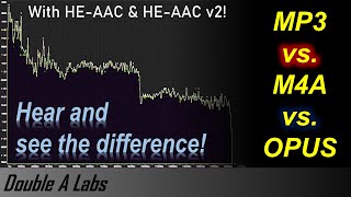 MP3 vs M4A AACLC AACHE v1 amp AACHE v2 vs Opus Audio Quality Comparison [upl. by Tung]