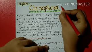 Phylum ctenophora characters and classification explained in Hindi [upl. by Anatnas966]