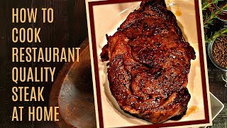 How To Cook A Perfect Steak  In The Oven And Pan Seared On The Stove  Easy to Make Recipe [upl. by Nosral940]