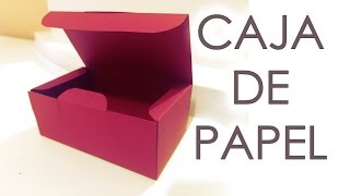 TUTORIAL  COMO HACER UNA CAJA DE PAPEL CON TAPA [upl. by Lindley]