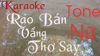 Karaoke Rao Bán Vần Thơ Say  Tone Nữ  Quốc Dân Karaoke [upl. by Welcher]