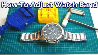 How To Adjust Resize Your Watch Band By Removing Links [upl. by Airtemad]