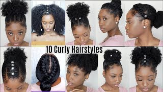 10 Quick Easy Hairstyles For Natural Curly Hair  Instagram Inspired Hairstyles [upl. by Benito12]