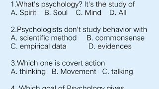 Freshman psychology chapter 1 questions [upl. by Rammus]