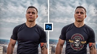 Create a Realistic TShirt Mockup in Photoshop  Full Tutorial [upl. by Anifled]