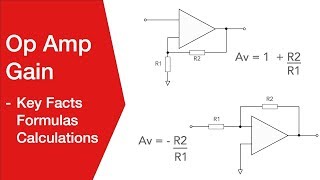 Op Amp Gain  Details Calculations Formulas [upl. by Nasas361]