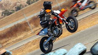 2021 KTM 450 SMR Review  MC Commute [upl. by Ahsoet]