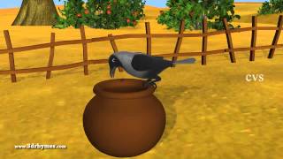 Ek Kauwa Pyaasa tha Poem  3D Animation Hindi Nursery Rhymes for Children with Lyrics [upl. by Dever]