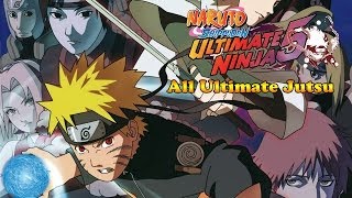 Naruto Shippuden Ultimate Ninja 5 All Ultimate Jutsu Specials [upl. by Brass]