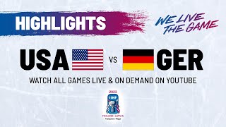 Highlights  USA vs Germany  2023 IIHFWorlds [upl. by Eux]