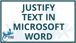 How to justify text in Microsoft Word [upl. by Melleta315]