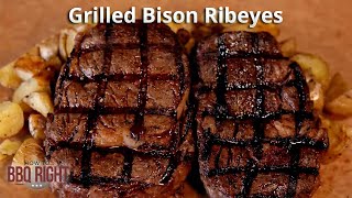 The BEST Way to Grill Bison Ribeyes [upl. by Miehar]